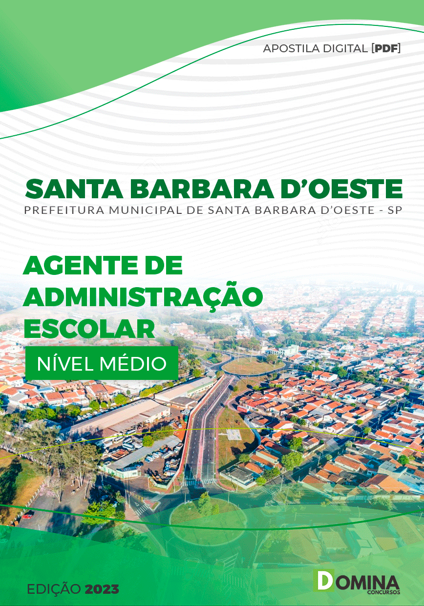 Pref Santa Barbara d’Oeste SP 2023 Agente Administração Escolar