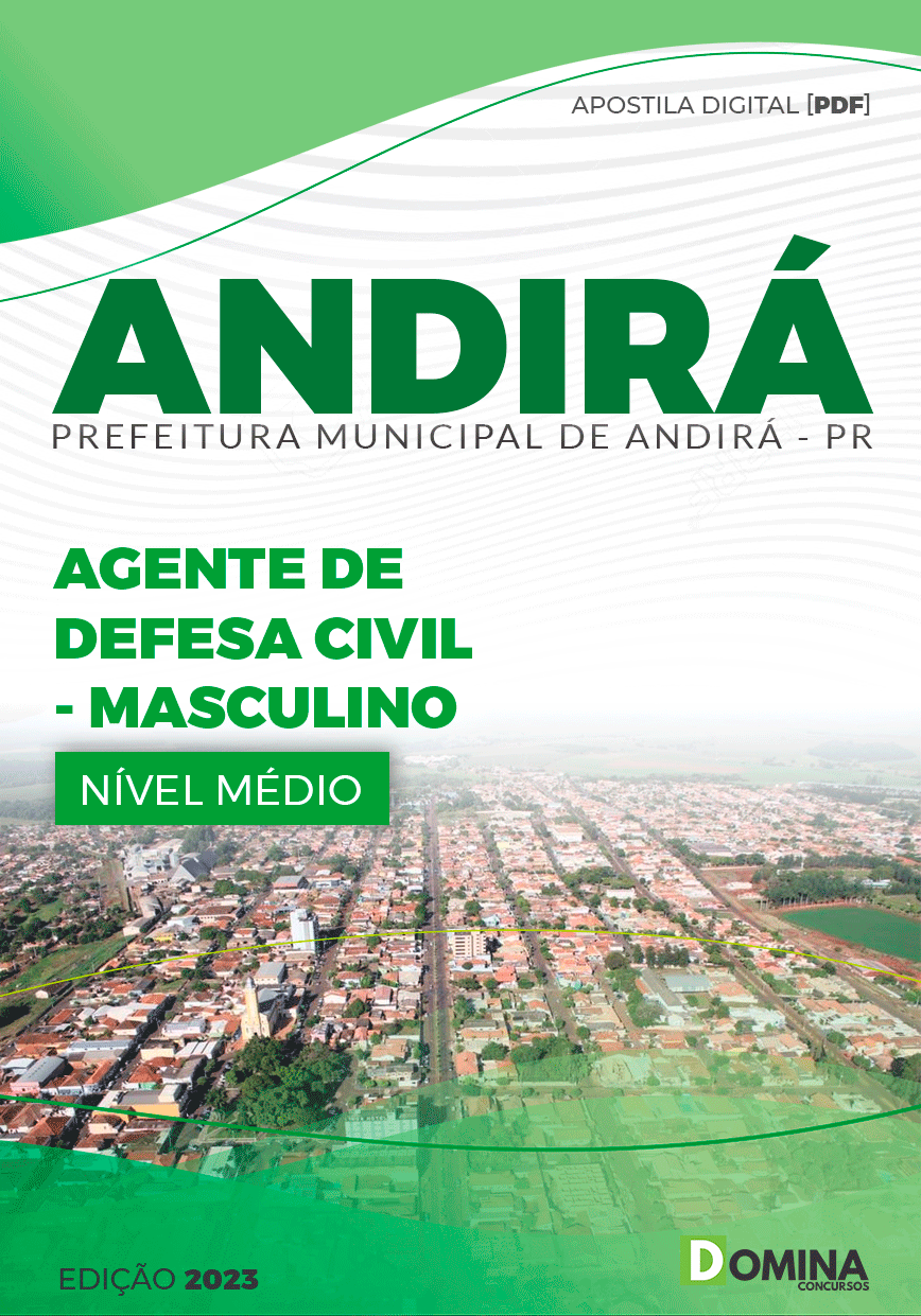 Apostila Pref Andirá PR 2023 Agente de Defesa Civil Masculino