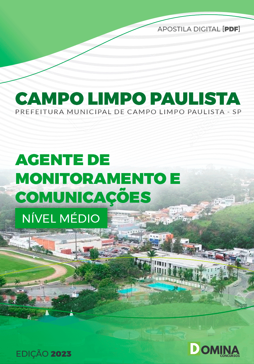 Apostila Pref Campo Limpo Paulista SP 2023 Agente Monitoramento Comunicações