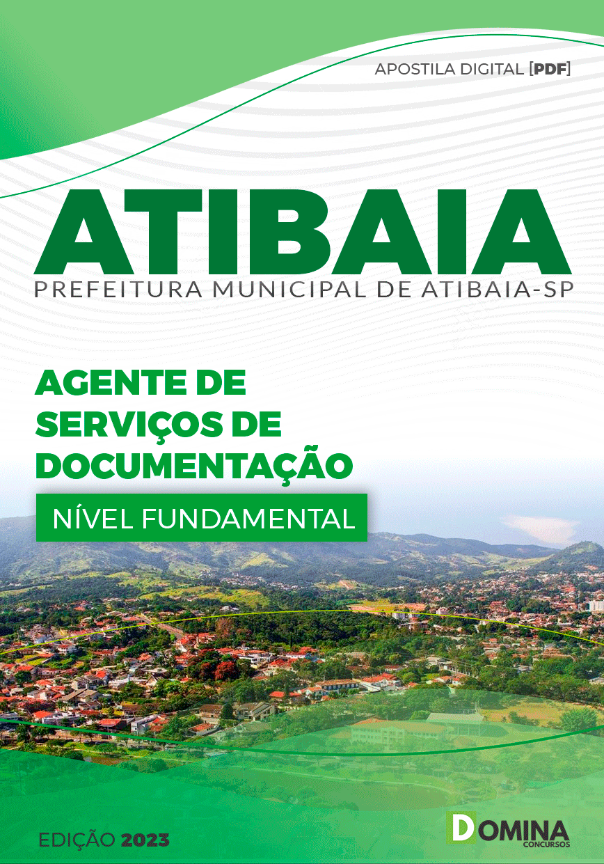 Apostila Pref Atibaia SP 2023 Agente Serviços Documentação