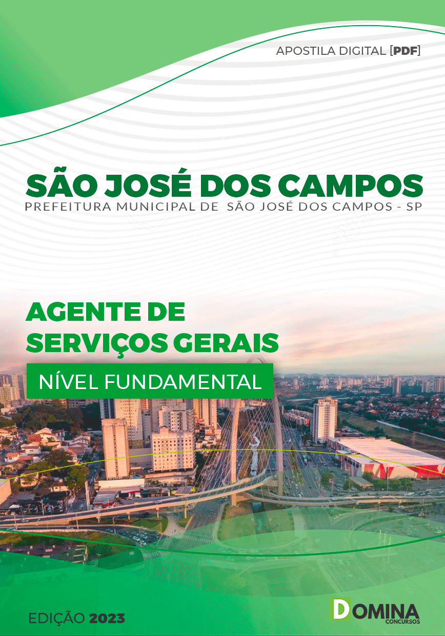 Pref São José dos Campos SP 2023 Agente Serviços Gerais