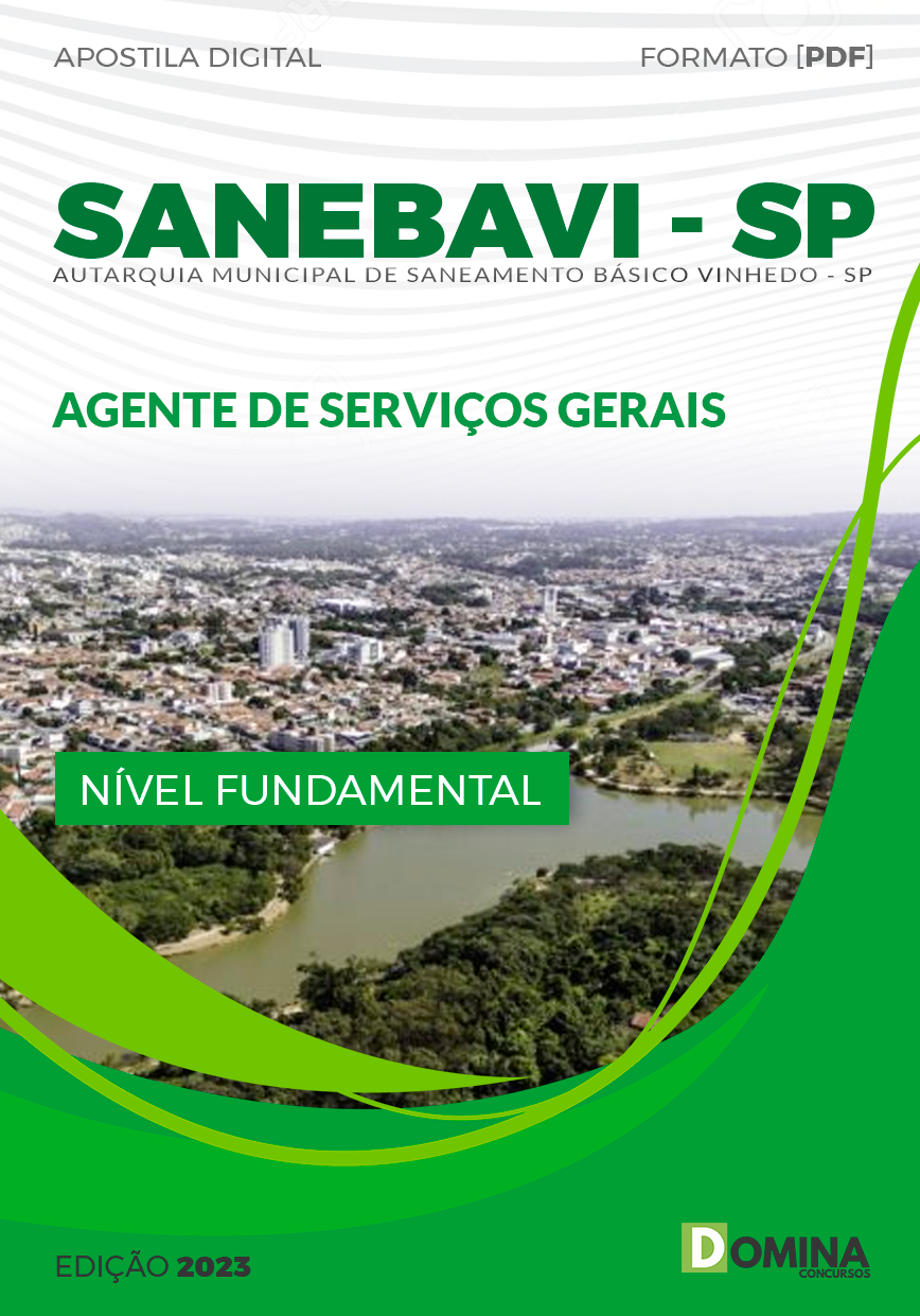 Apostila SANEBAVI SP 2023 Agente de Serviços Gerais