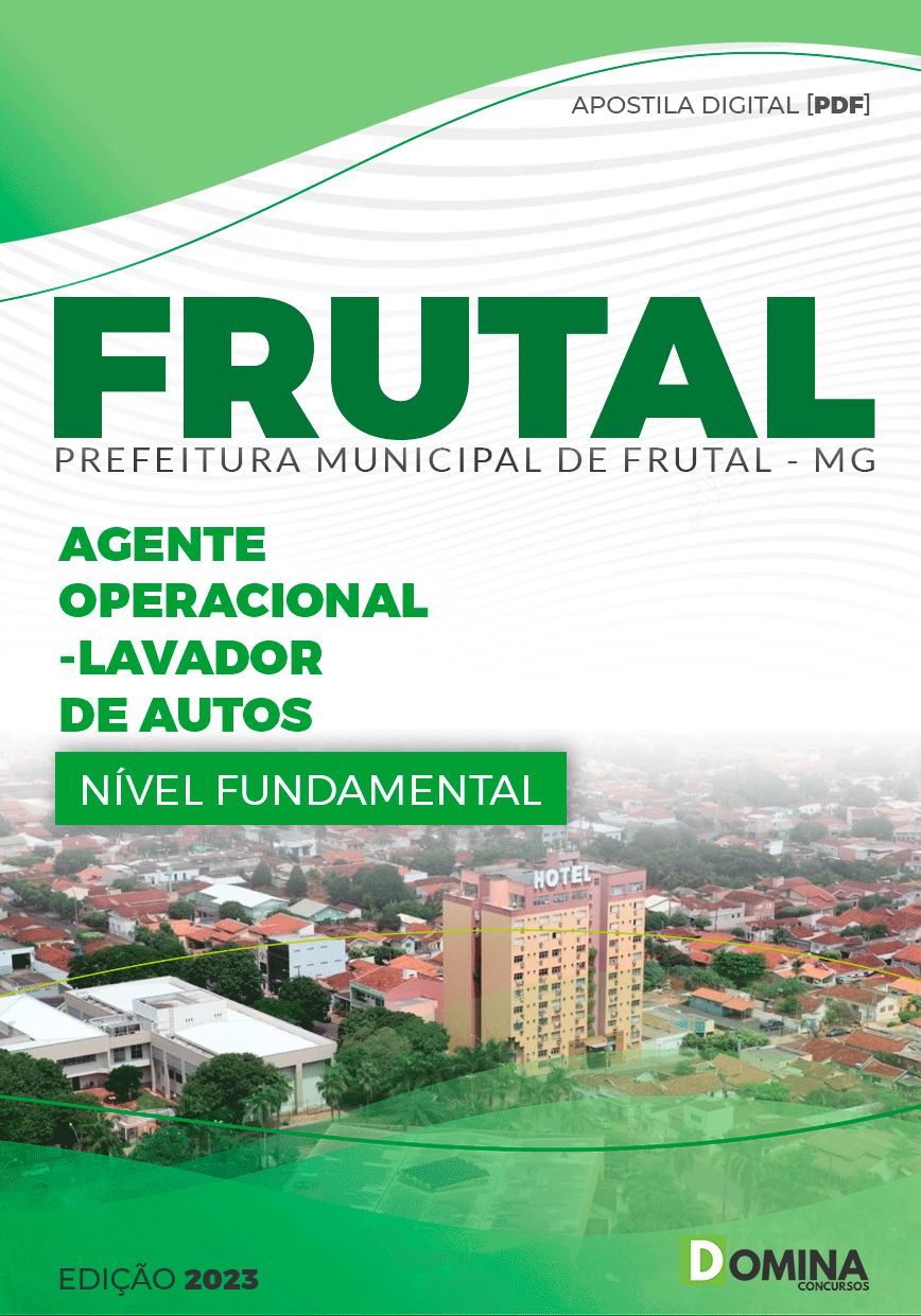 Apostila Pref Frutal MG 2023 Agente Operacional Lavador Autos