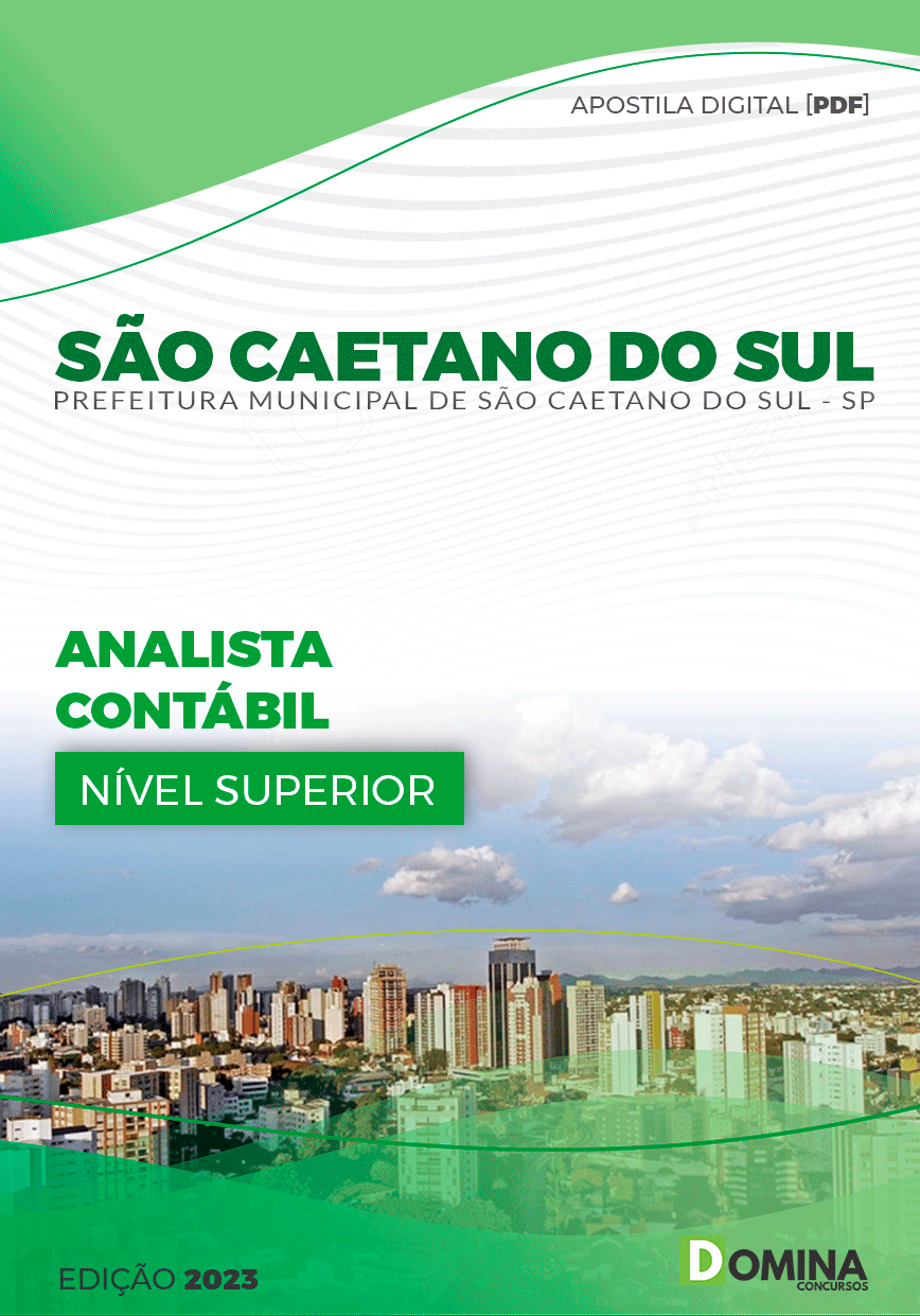 Apostila Pref São Caetano do Sul SP 2023 Analista Contábil
