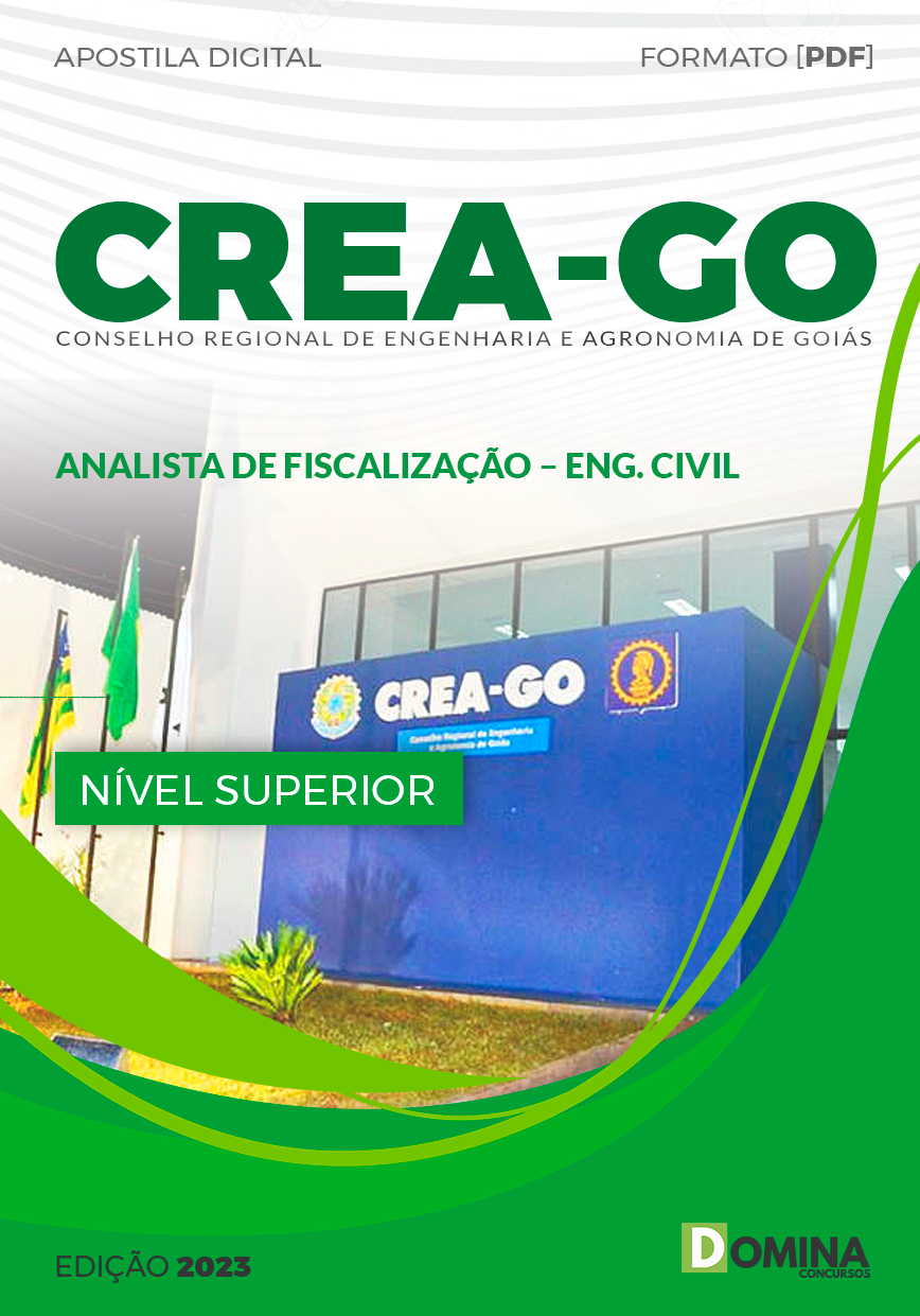 Apostila CREA GO 2023 Analista Fiscalização Engenheiro Civil