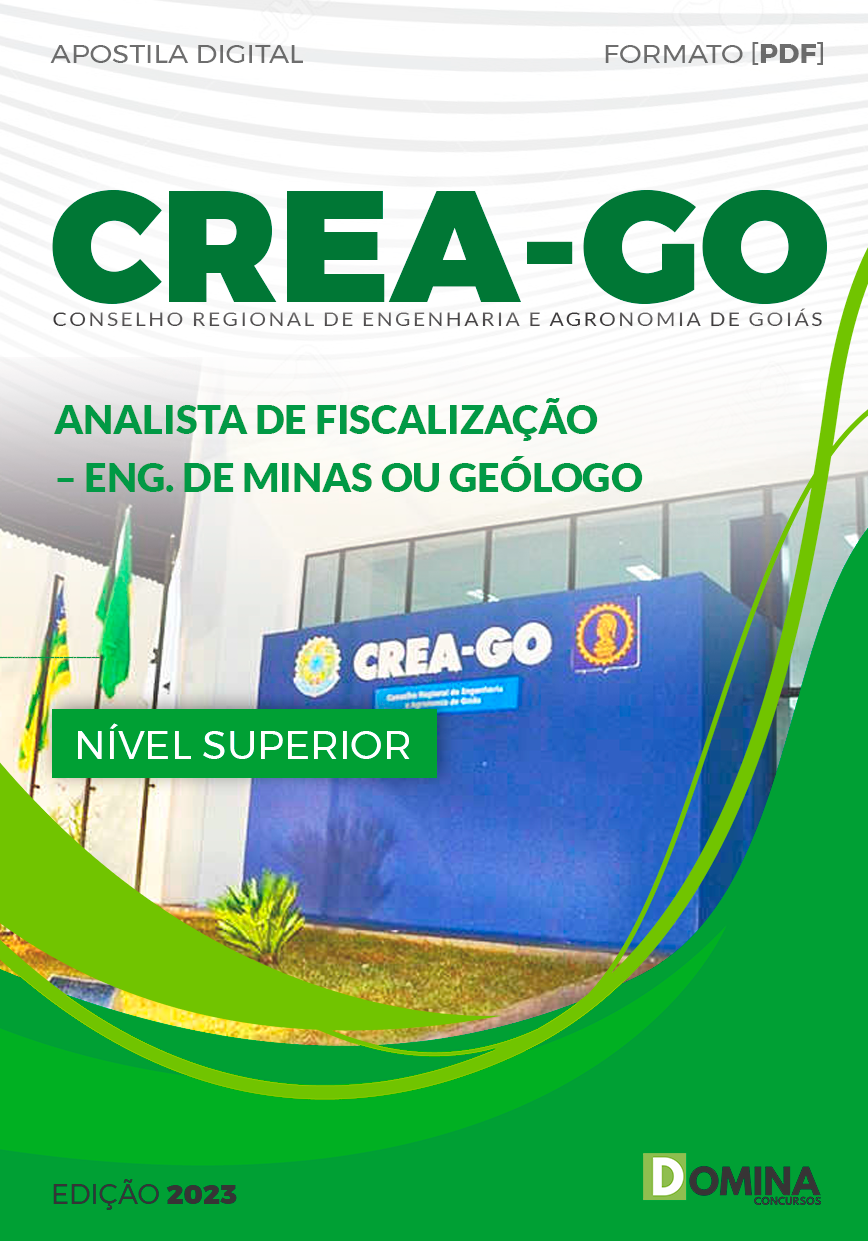 Apostila CREA GO 2023 Analista Fiscalização Engenheiro Minas