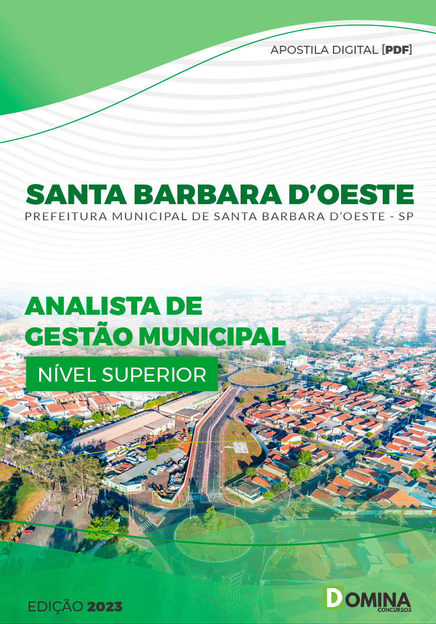 Pref Santa Barbara d’Oeste SP 2023 Analista Gestão Municipal