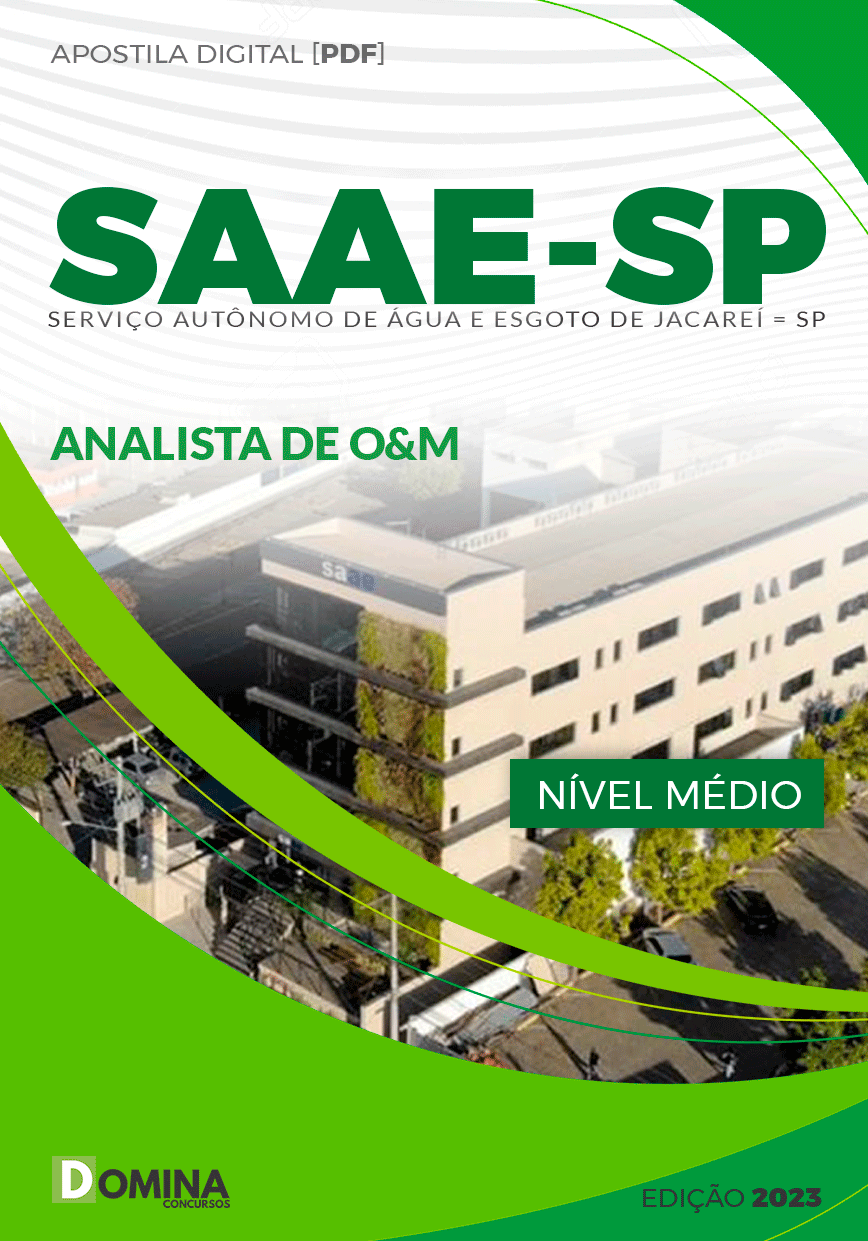 Apostila SAAE Jacareí SP 2023 Analista de O&M