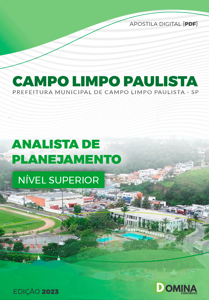 Apostila Pref Campo Limpo Paulista SP 2023 Analista Planejamento