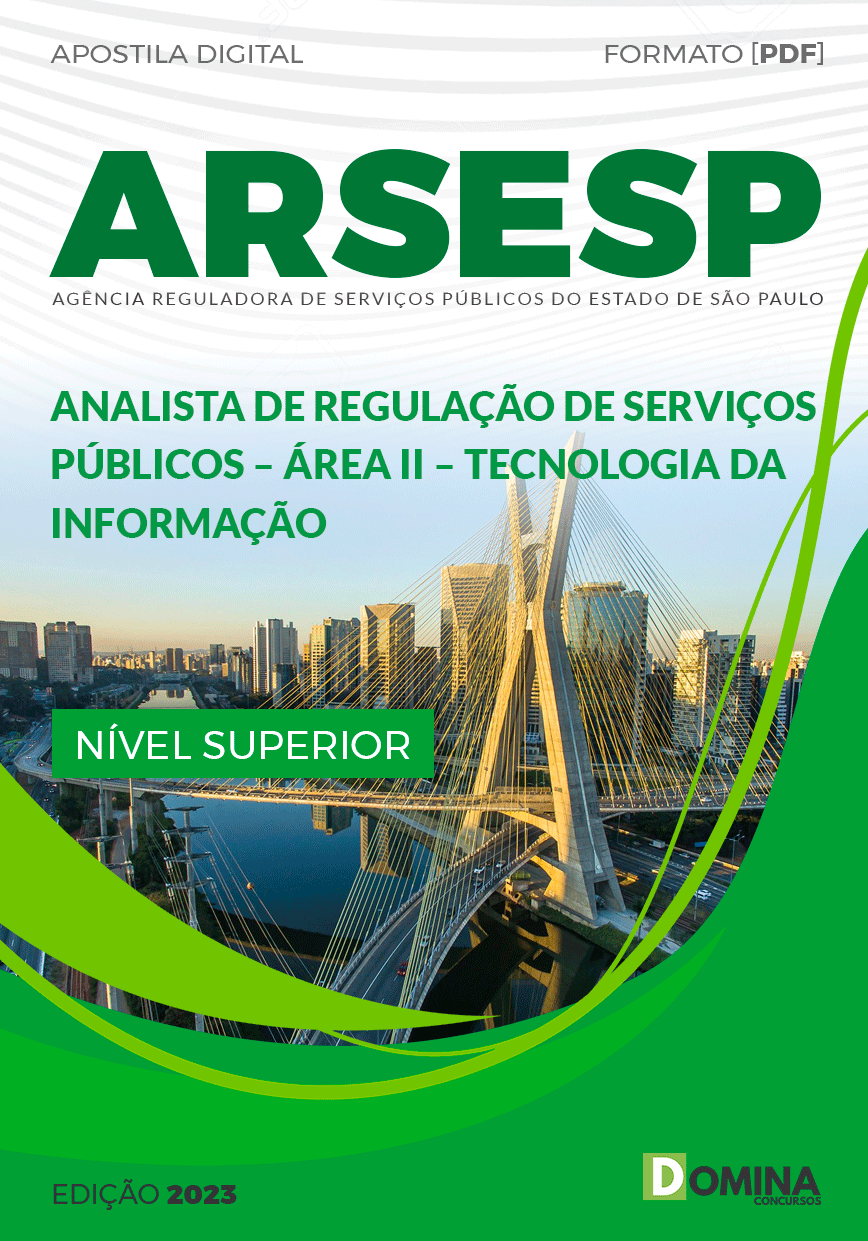 Apostila ARSESP SP 2023 Analista Reg Serv Público TI