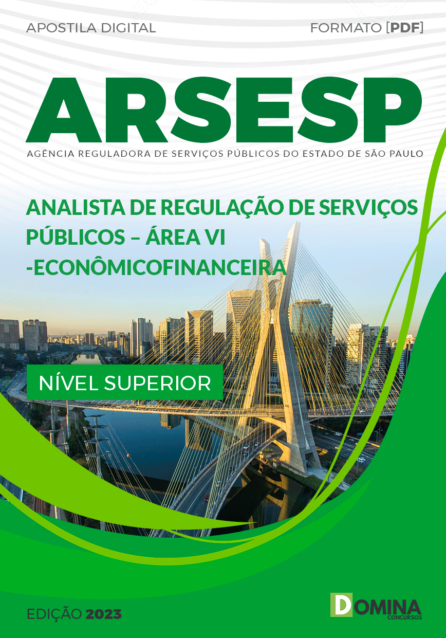 Apostila ARSESP SP 2023 Analista Reg Serv Econômico Financeira