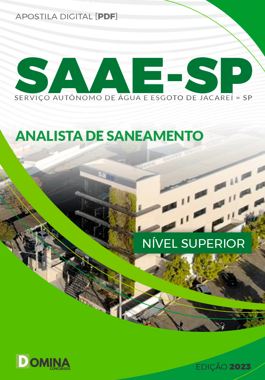 Apostila SAAE Jacareí SP 2023 Analista de Saneamento