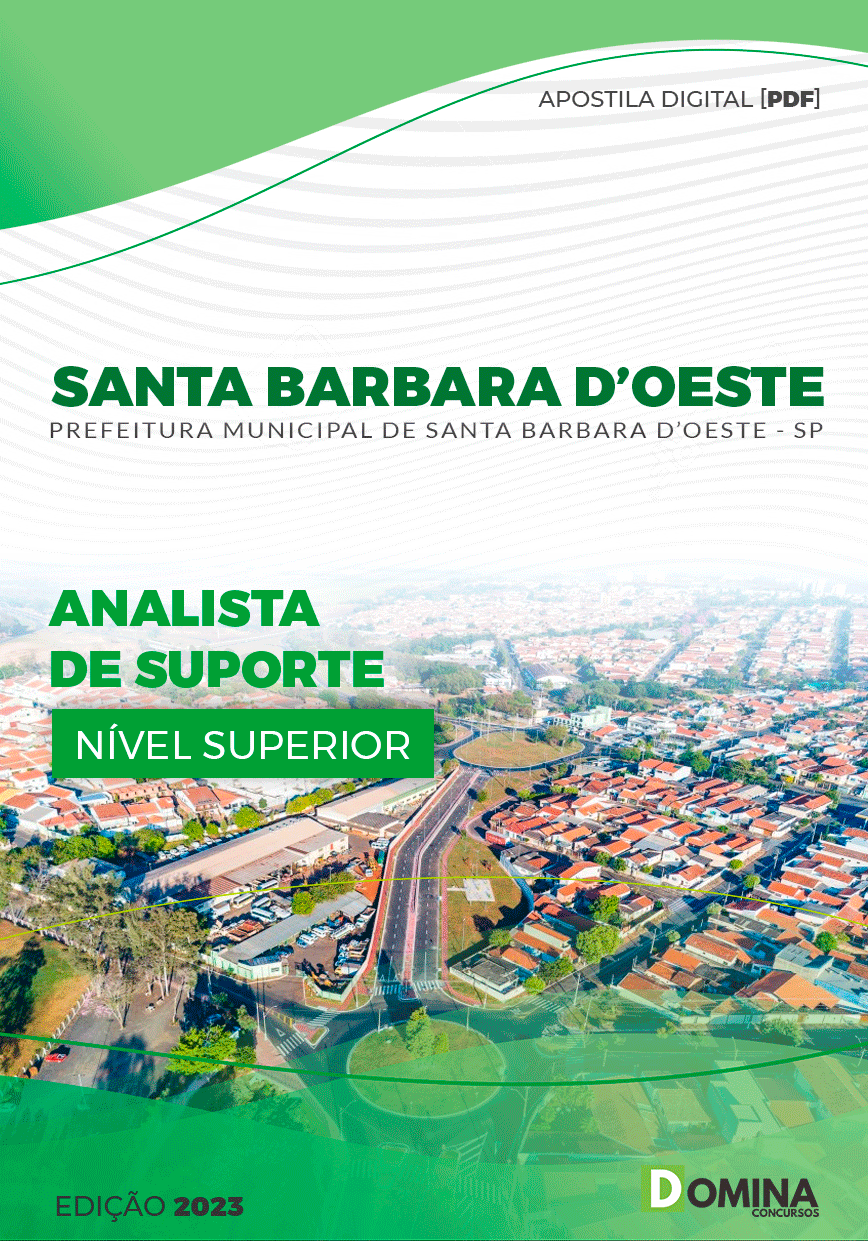 Apostila Pref Santa Barbara d’Oeste SP 2023 Analista Suporte