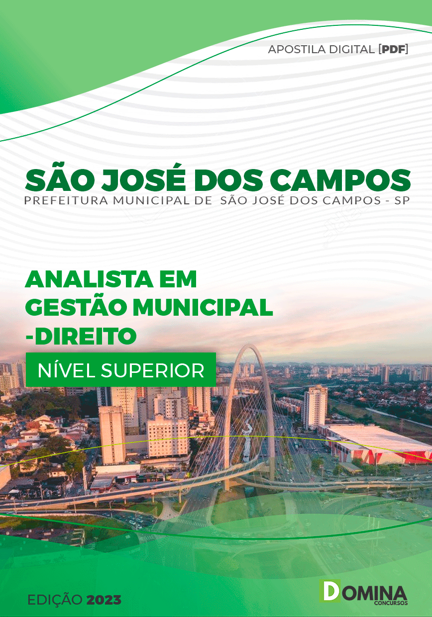 Apostila Pref São José dos Campos SP 2023 Analista Direito