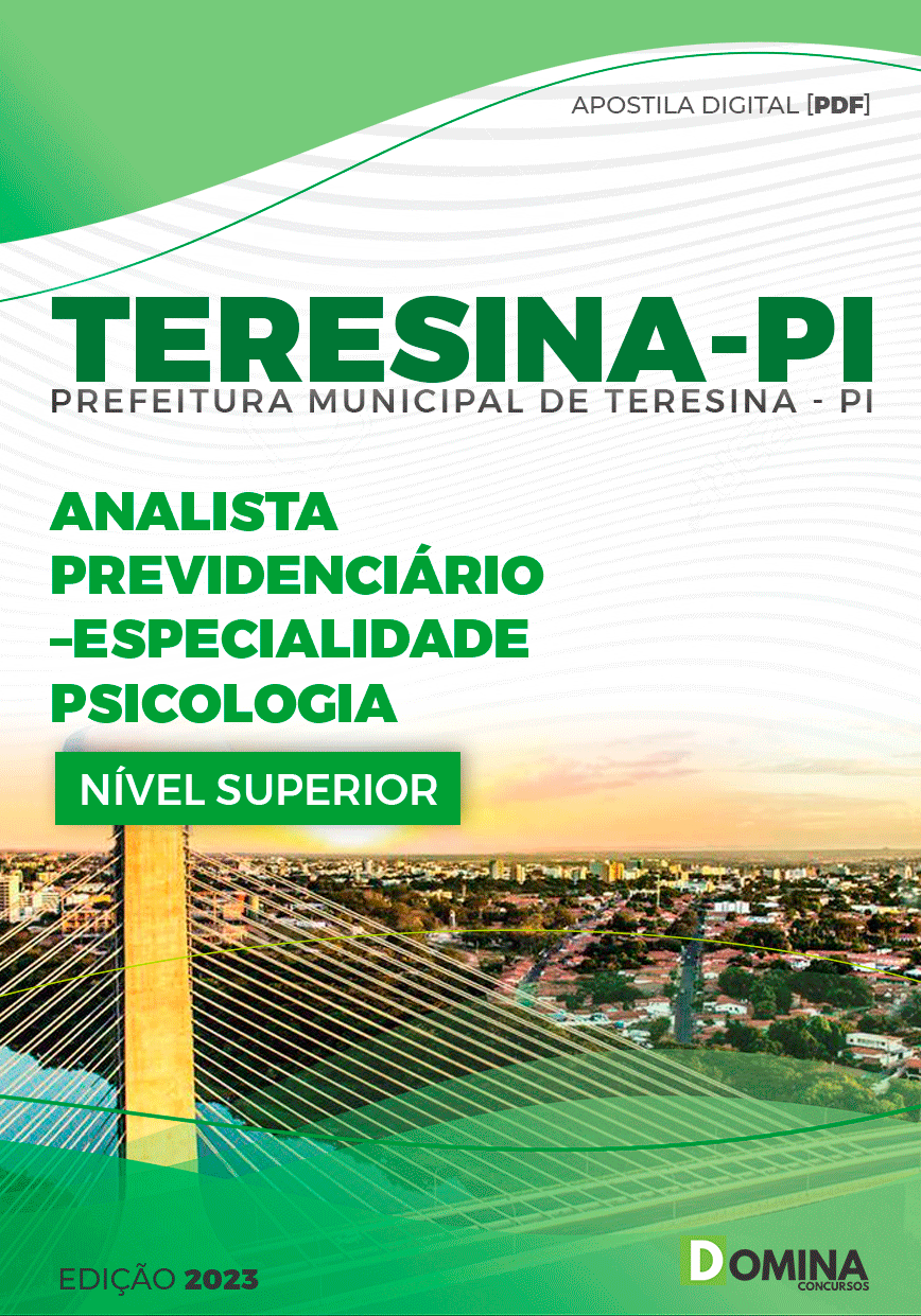 Apostila Pref Teresina PI 2023 Analista Previdenciário Psicologia