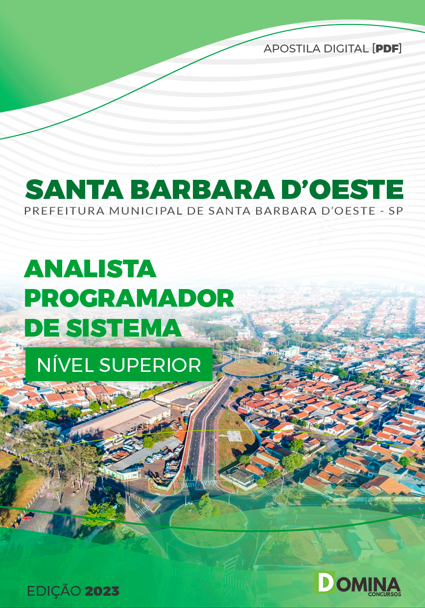 Pref Santa Barbara d’Oeste SP 2023 Analista Programador Sistema