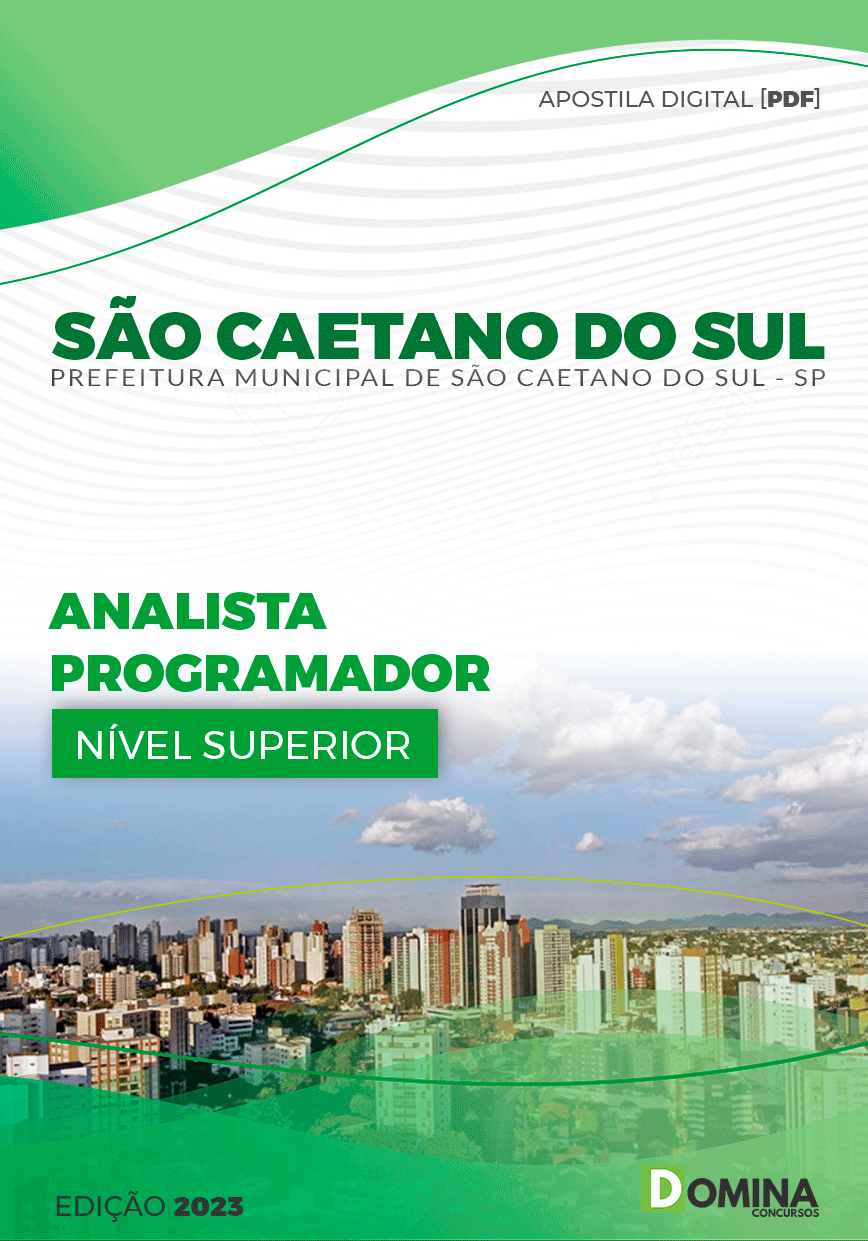 Apostila Pref São Caetano do Sul SP 2023 Analista Programador