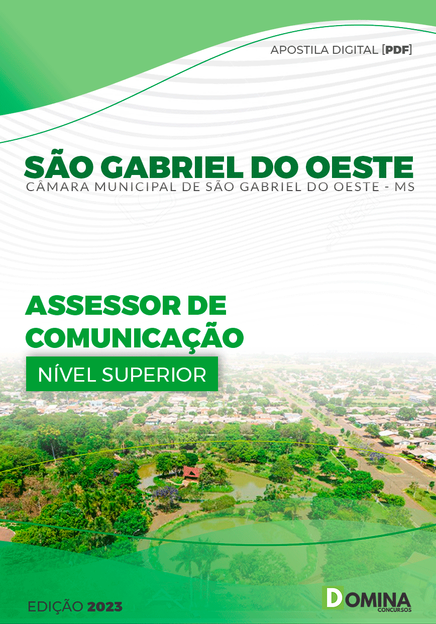 Apostila Câmara São Gabriel do Oeste MS 2023 Assessor Comunicação