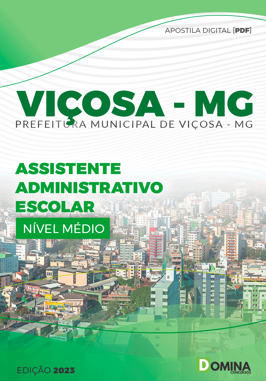 Apostila Pref Viçosa MG 2023 Assistente Administrativo Escolar