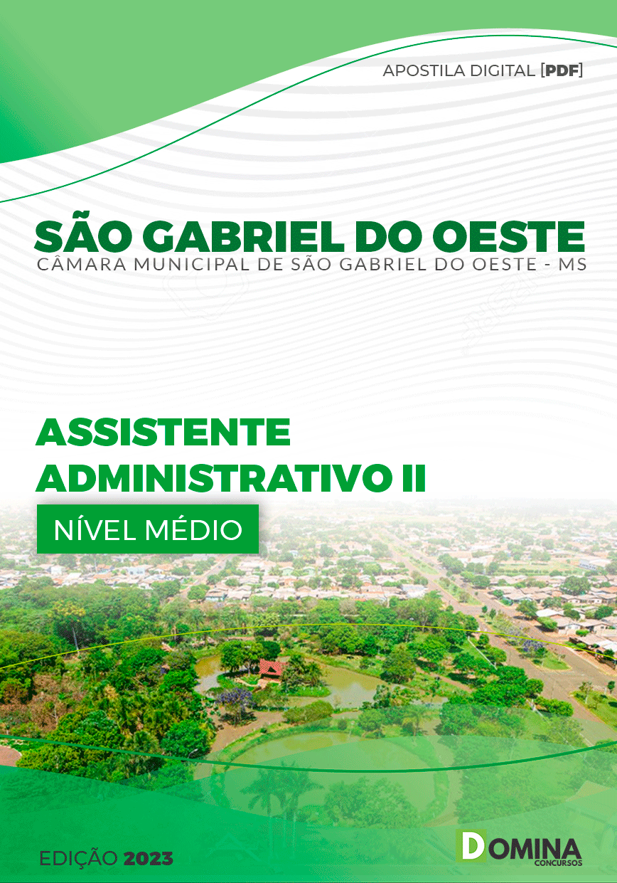 Apostila Câmara São Gabriel do Oeste MS 2023 Assistente Administrativo II