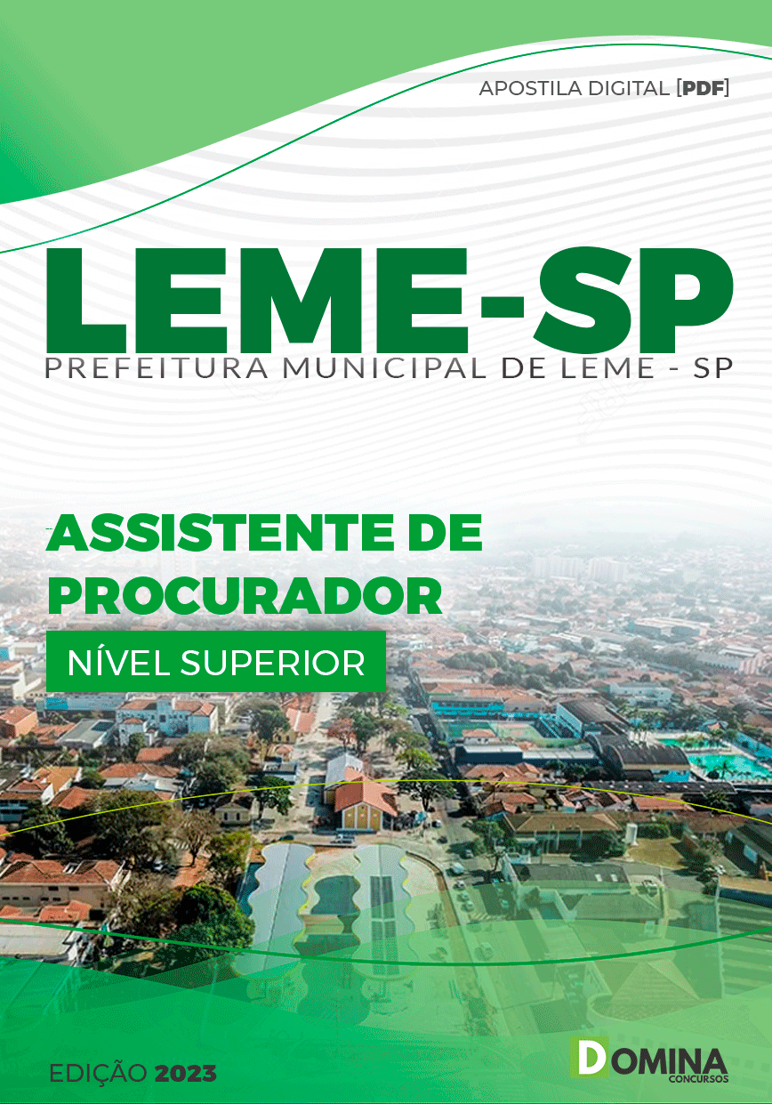 Apostila Pref Leme SP 2023 Assistente de Procurador