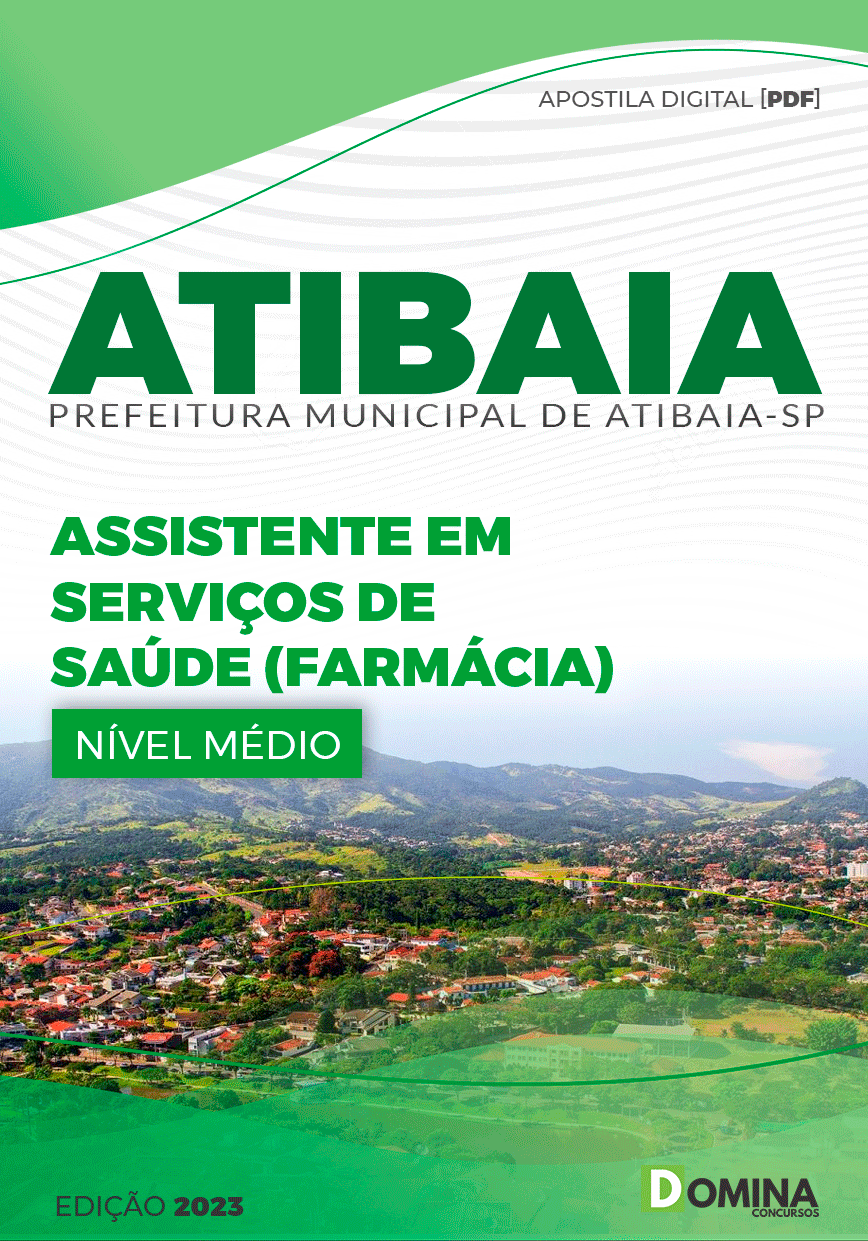 Apostila Pref Atibaia SP 2023 Assistente Serviços Saúde Farmácia