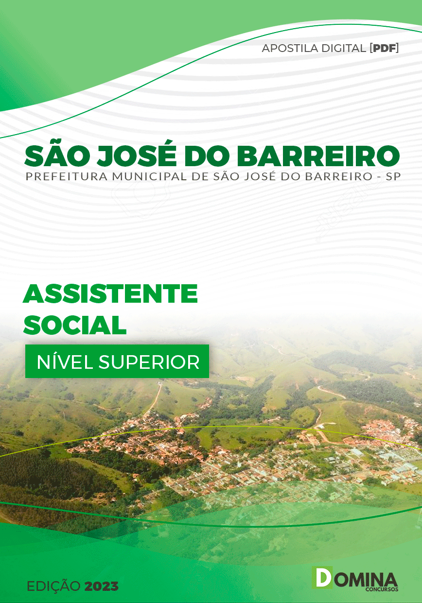 Apostila Pref São José do Barreiro SP 2023 Assistente Social