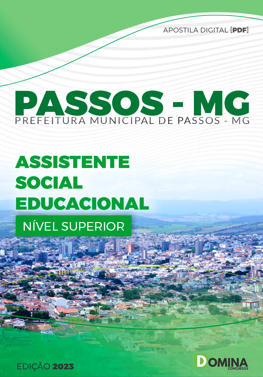 Apostila Pref Passos MG 2023 Assistente Social Educacional