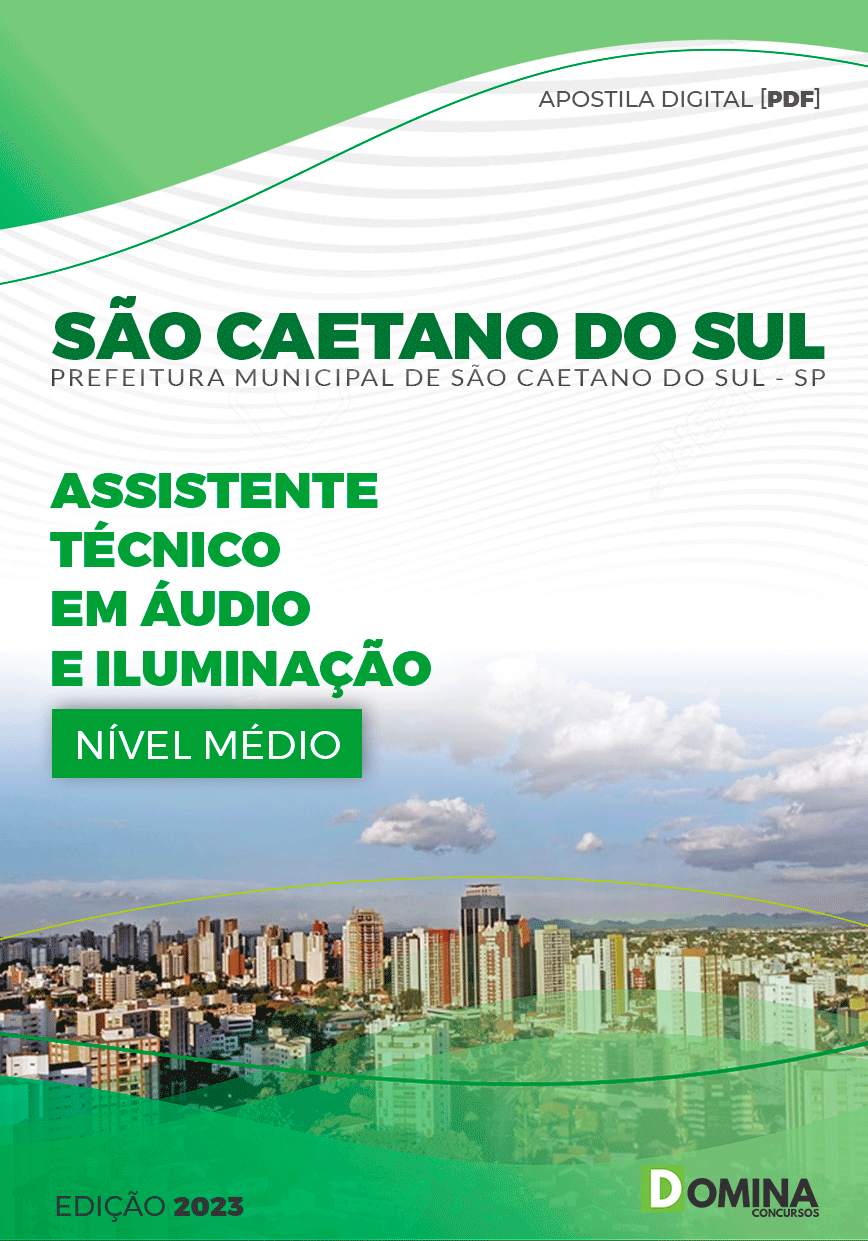 Apostila Pref São Caetano do Sul SP 2023 Assistente Téc Áudio Iluminação