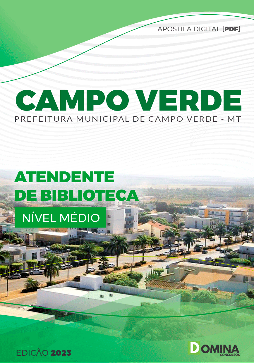 Apostila Pref Campo Verde MT 2023 Atendente Biblioteca