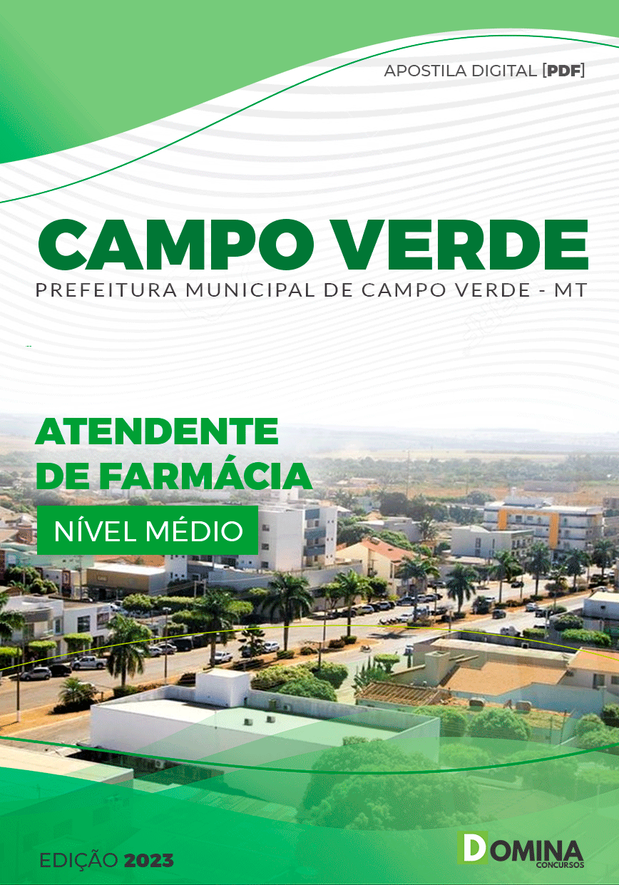 Apostila Pref Campo Verde MT 2023 Atendente Farmácia