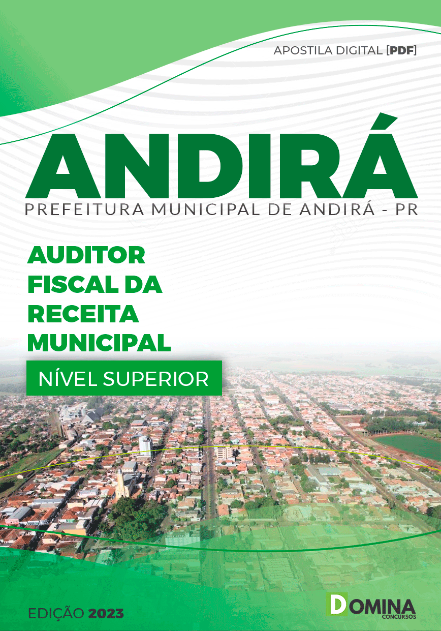 Apostila Pref Andirá PR 2023 Auditor Fiscal da Receita Municipal