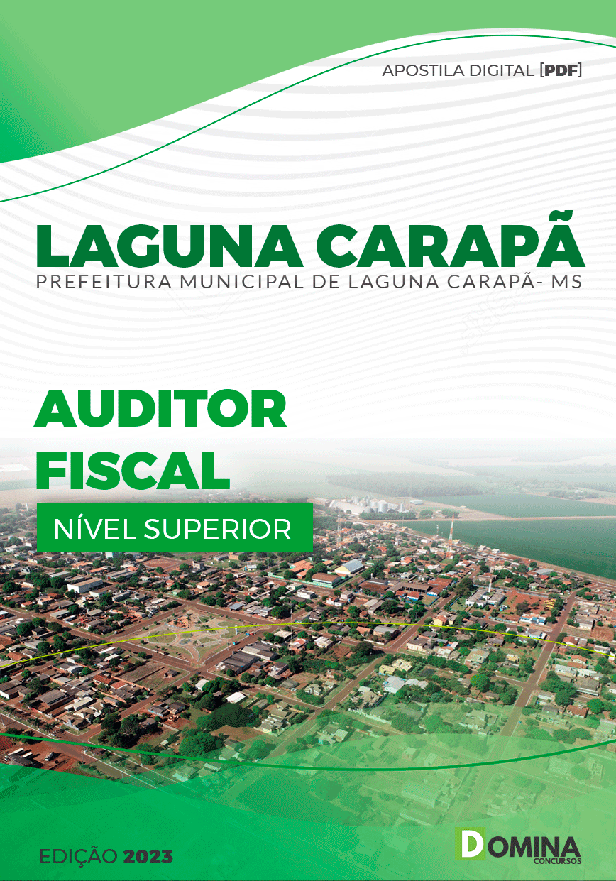 Apostila Concurso Pref Laguna Carapã MS 2023 Auditor Fiscal