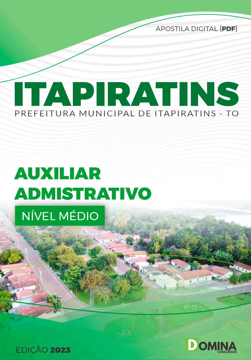 Apostila Pref Itapiratins TO 2023 Auxiliar Administrativo