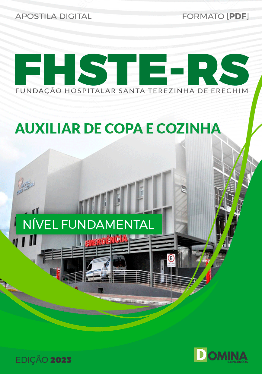 Apostila Concurso FHSTE RS 2023 Auxiliar Copa Cozinha