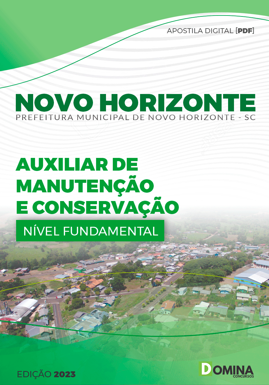 Apostila Pref Novo Horizonte SC 2023 Auxiliar Manutenção Conservação