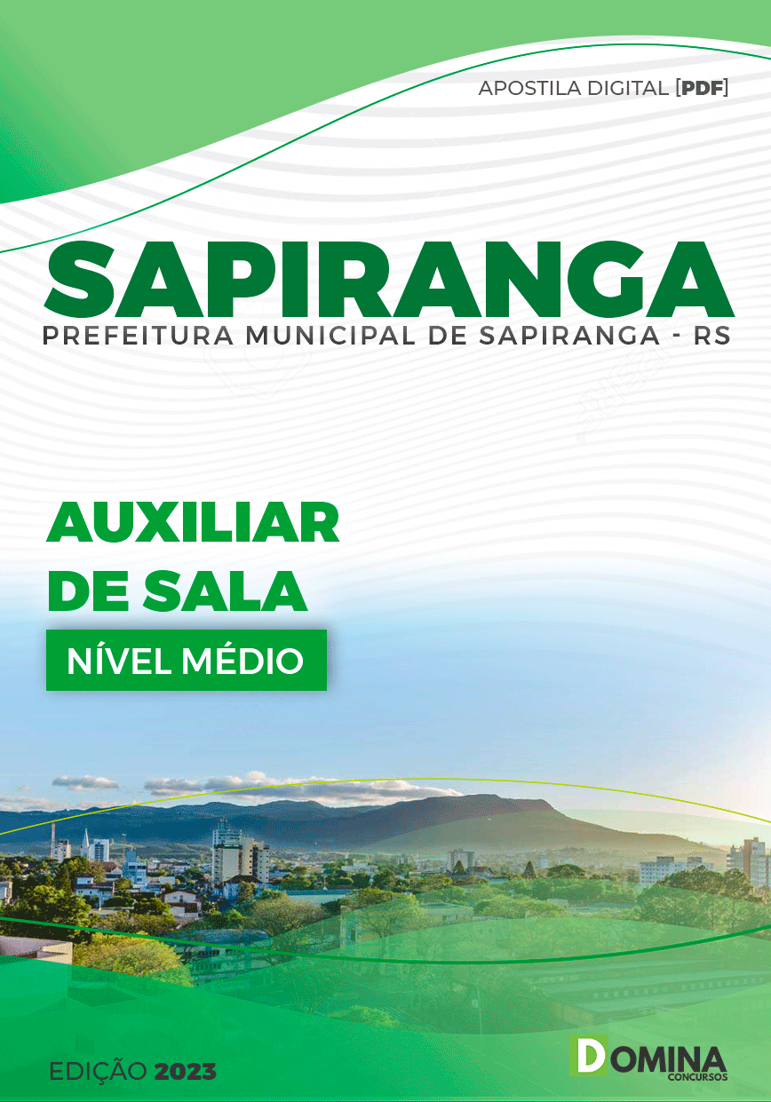 Apostila Pref Sapiranga RS 2023 Auxiliar Sala