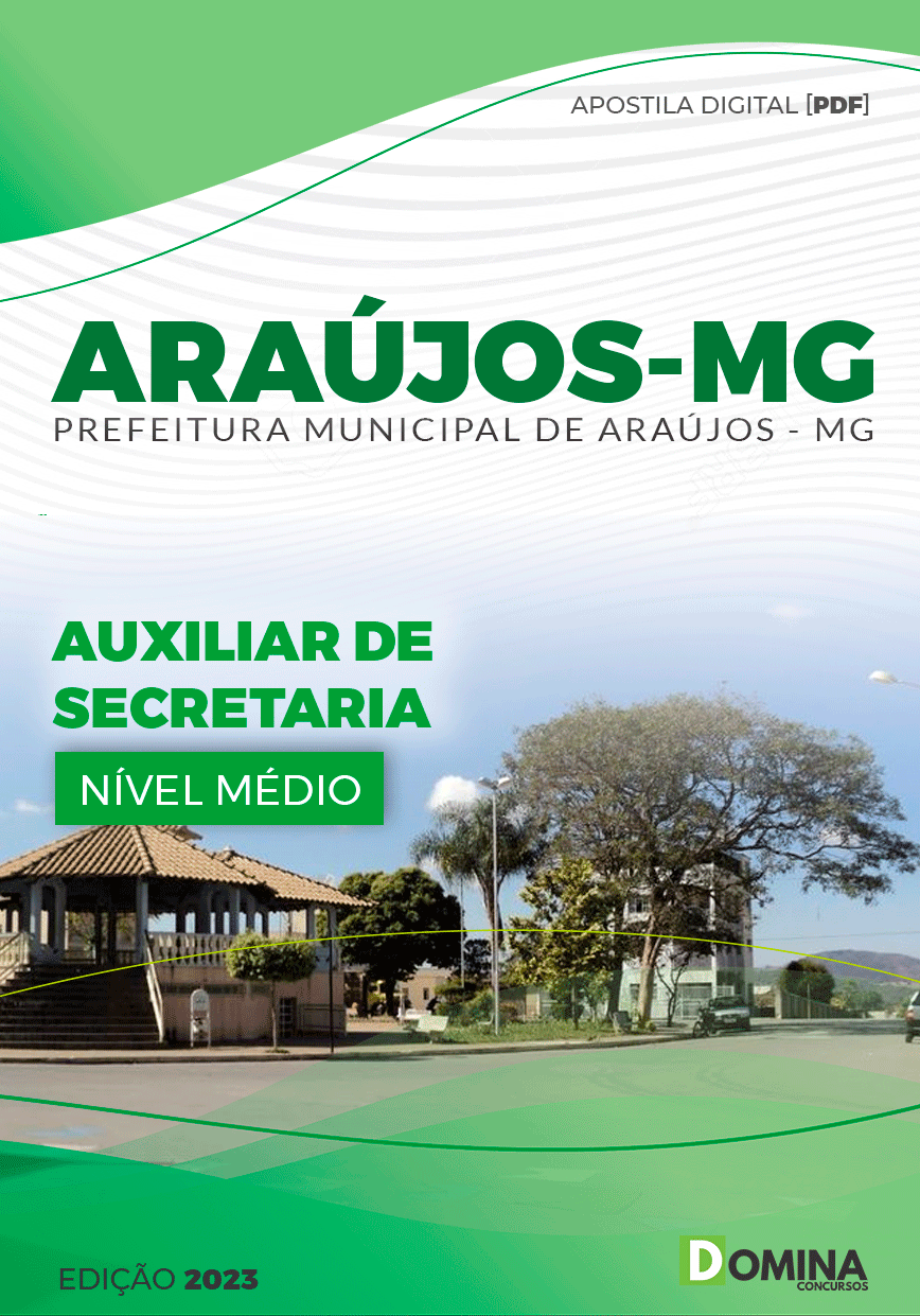Apostila Concurso Pref Araújos MG 2023 Auxiliar Secretaria