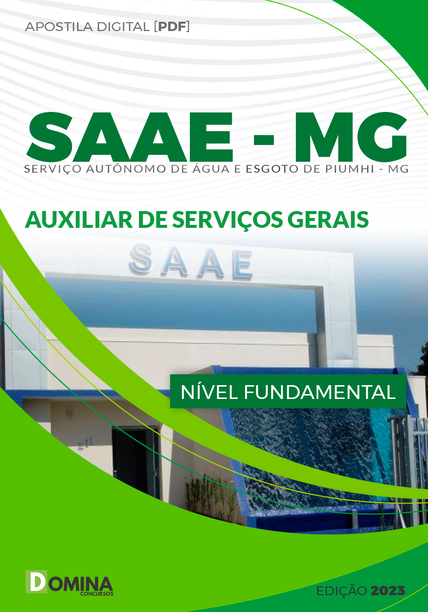 Apostila SAAE Piumhi MG 2023 Auxiliar de Serviços Gerais