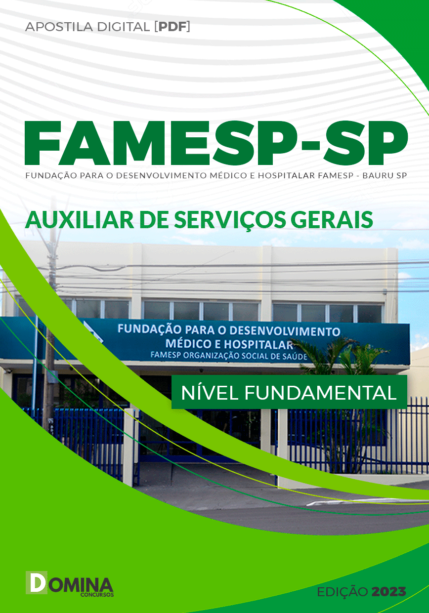 Apostila FAMESP SP 2023 Auxiliar de Serviços Gerais