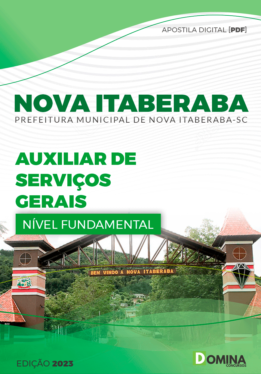 Apostila Pref Nova Itaberaba SC 2023 Auxiliar Serviços Gerais