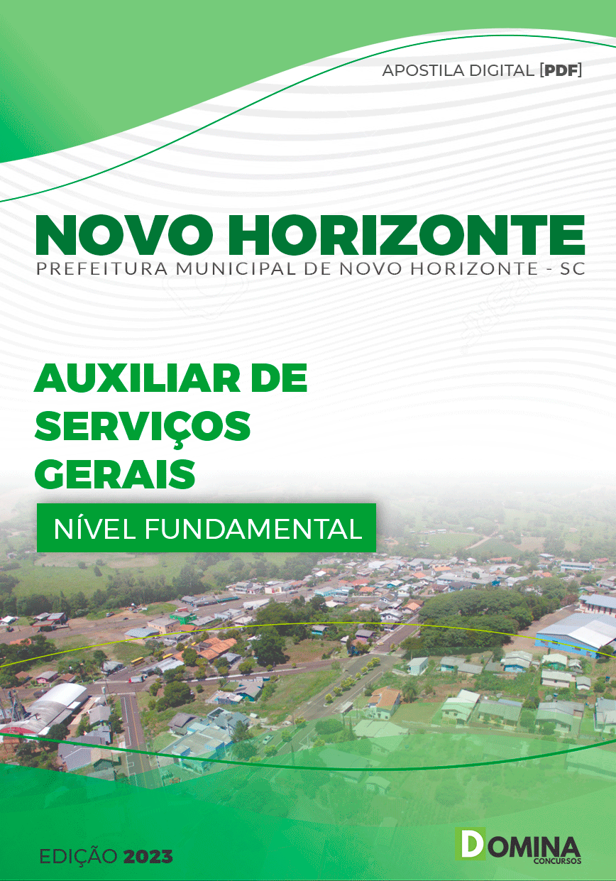 Apostila Pref Novo Horizonte SC 2023 Auxiliar Serviços Gerais