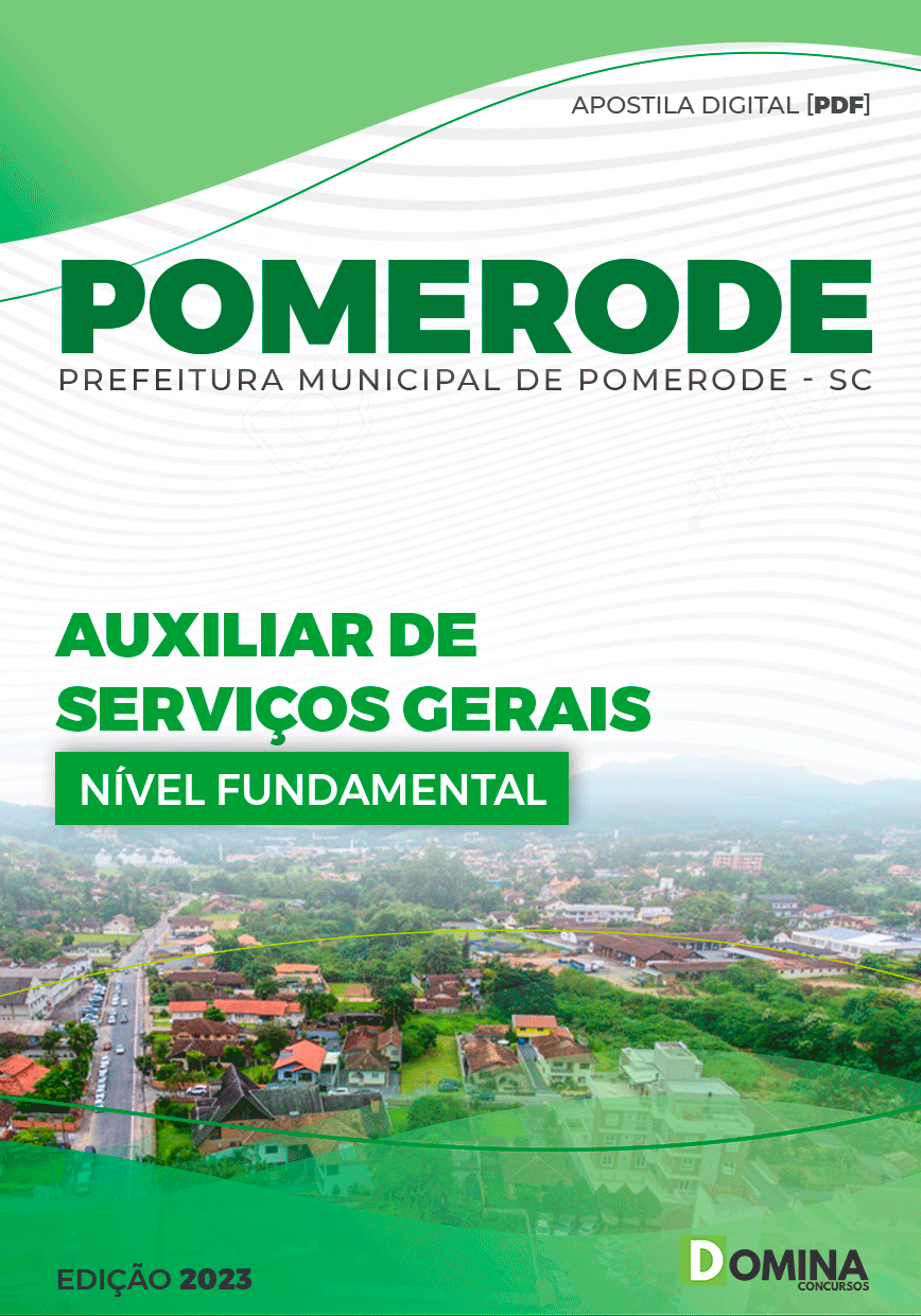 Apostila Pref Pomerode SC 2023 Auxiliar de Serviços Gerais