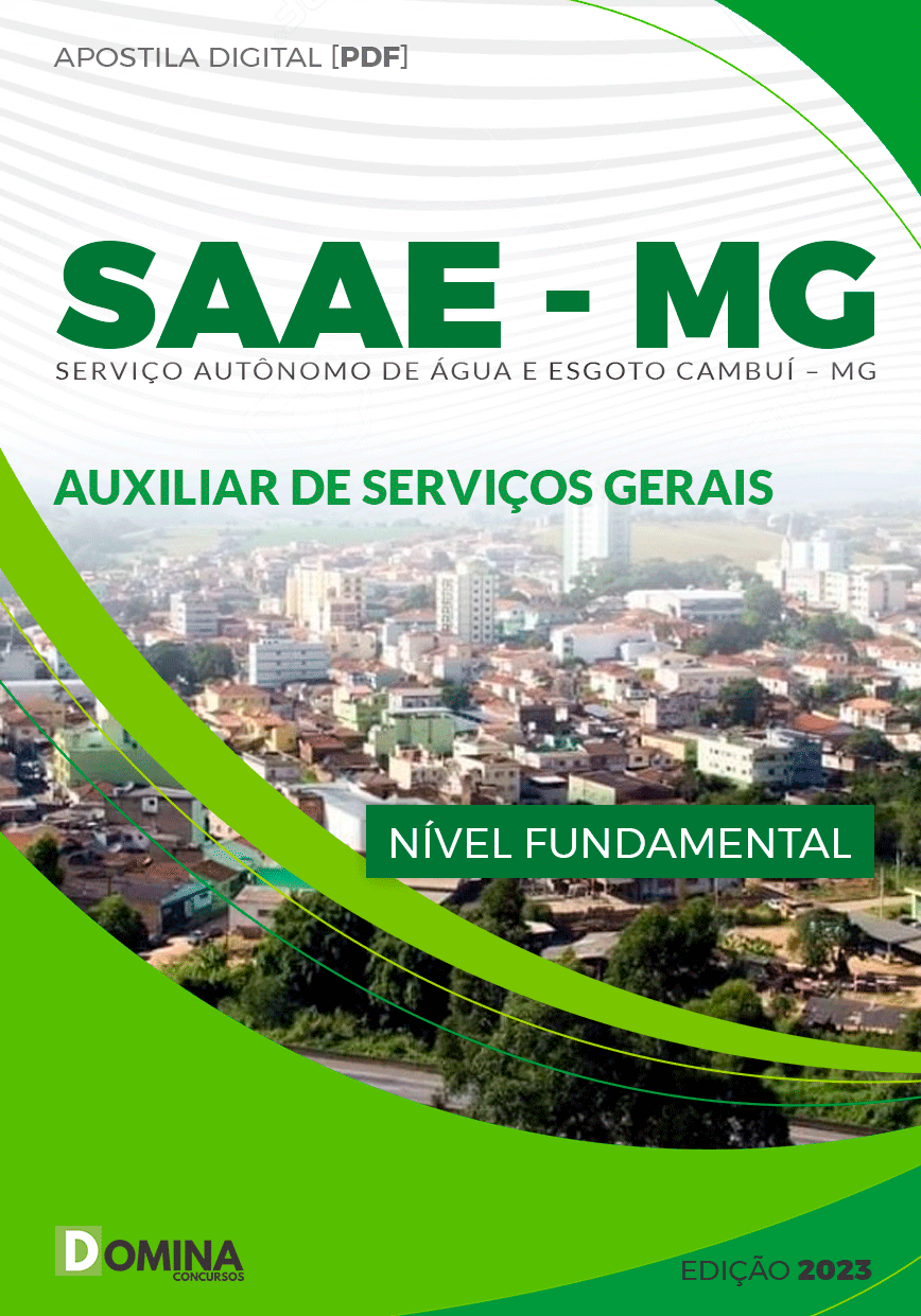 Apostila SAAE Cambuí MG 2023 Auxiliar Serviços Gerais