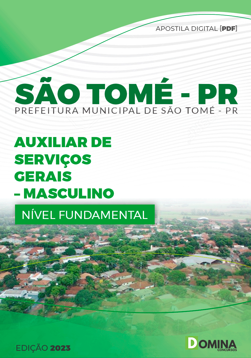 Apostila Pref São Tomé PR 2023 Auxiliar Serviços Gerais