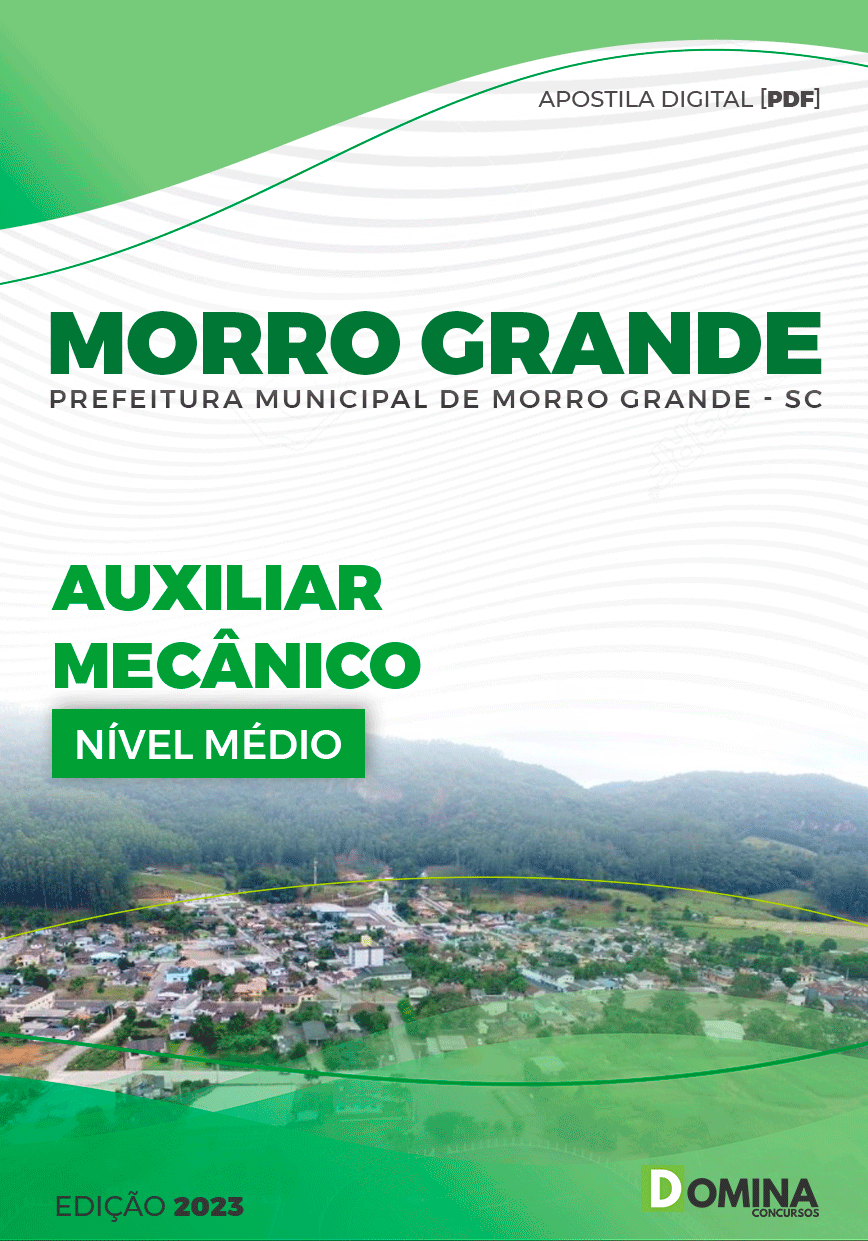 Apostila Pref Morro Grande SC 2023 Auxiliar Mecânico