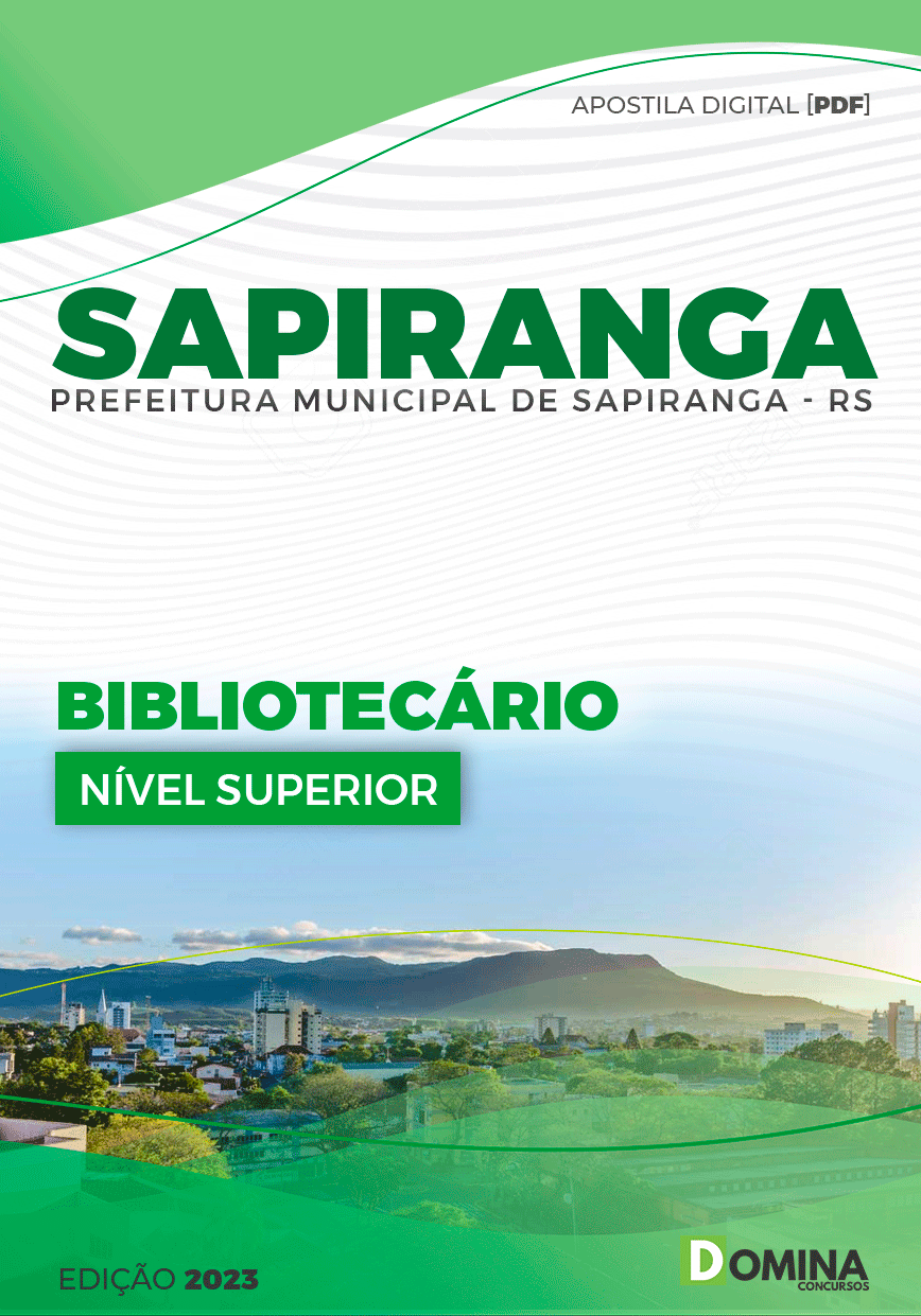 Apostila Pref Sapiranga RS 2023 Bibliotecário