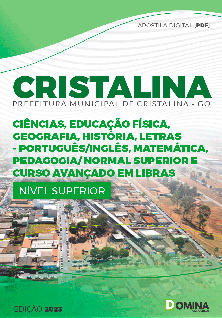 Apostila Pref Cristalina GO 2023 Professor EB Avanço Libras