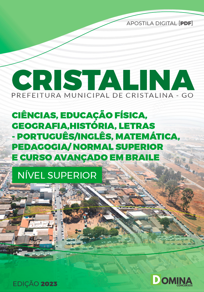 Apostila Pref Cristalina GO 2023 Professor EB Avanço Braile