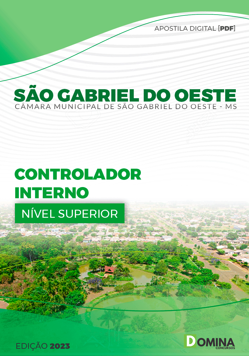 Apostila Câmara São Gabriel do Oeste MS 2023 Controlador Interno